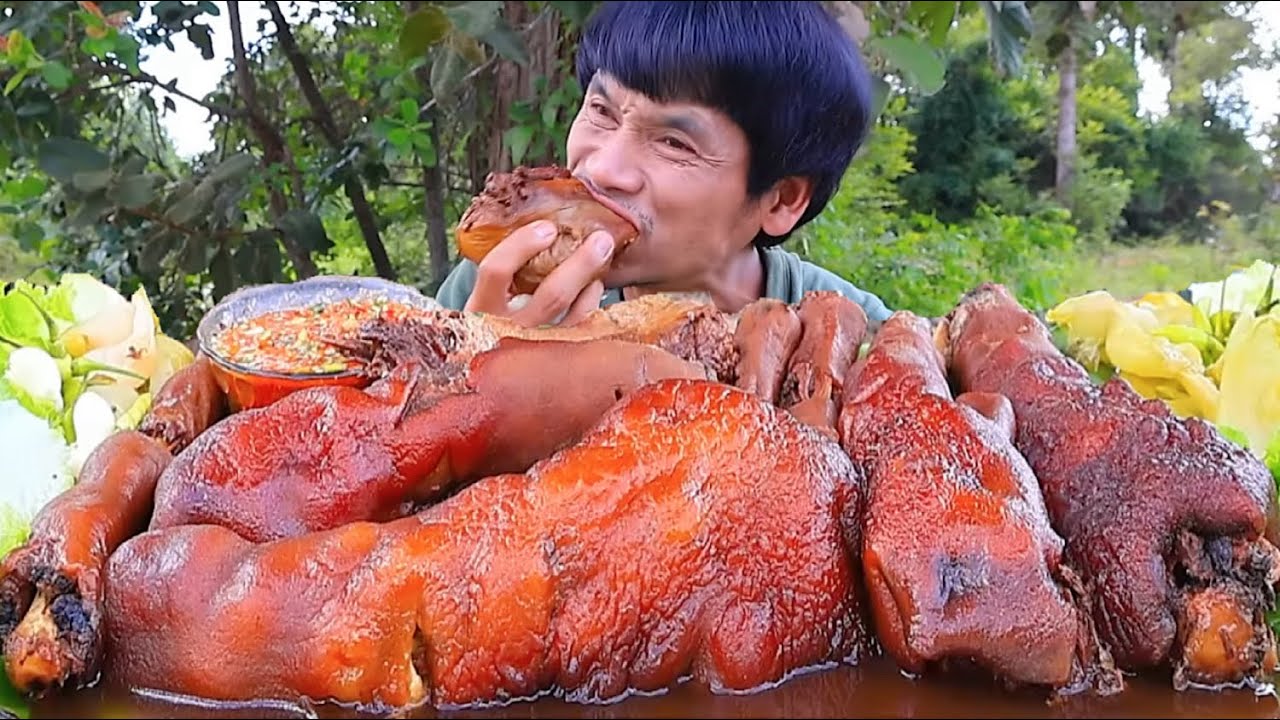 หางวัวตุ๋นจิ้มซีฟู๊ดแกล้มผักสดแซ่บคักอีหลีครับพี่น้องMUKBANG EATING SHOW/โก้อีสานพาแดก