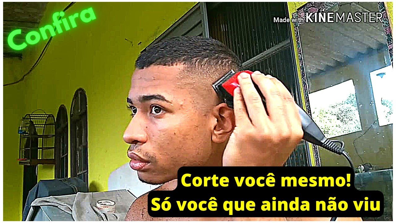 Como cortar seu próprio Cabelo sozinho Degradê na 0, pente 1 e 2 . #Sombreado #fade