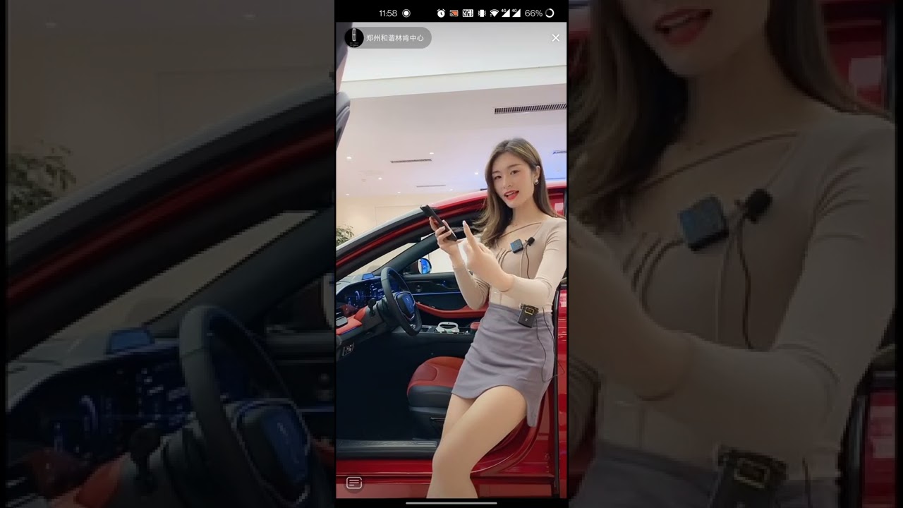林肯汽车 安琪 肉丝 白跟 高叉短裙 Tiktok automodel juicy thighs with stockings Lincoln hostess Angel 11