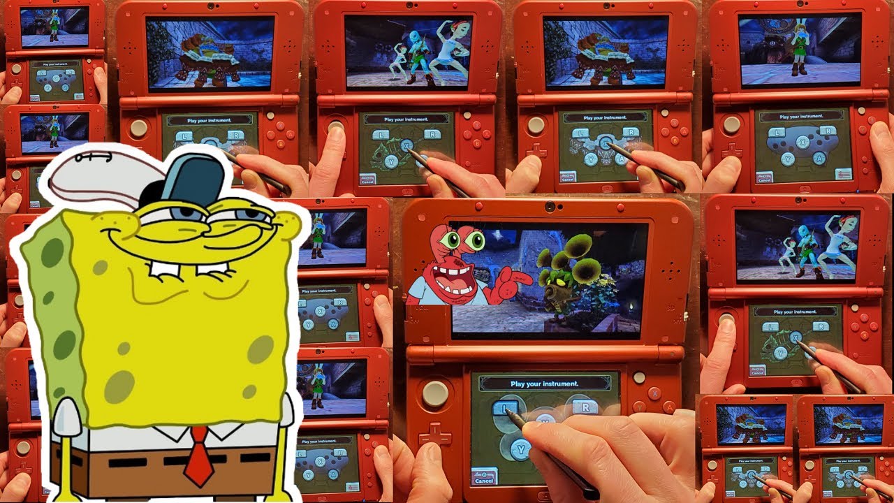 Grass Skirt Chase (from Spongebob), played on instruments in Majora's Mask