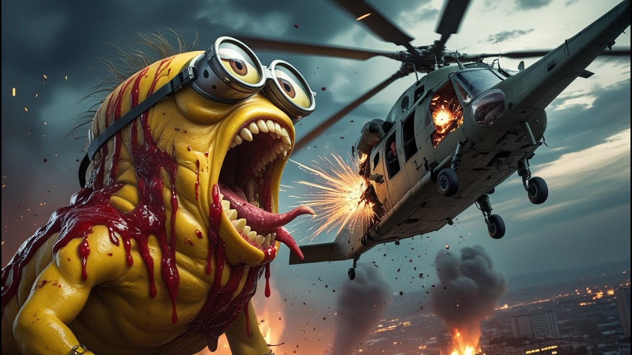Minions become worm monsters #ai#story #catvideo#aicatstory#minions #MinionMadness