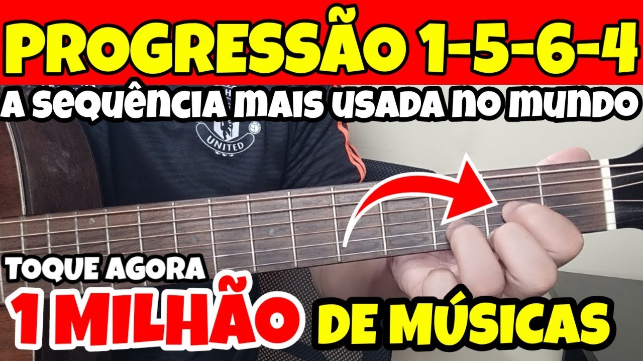 🎸O SEGREDO da PROGRESSÃO 1-5-6-4: Toque AGORA 1 MILHÃO de músicas no VIOLÃO COM só 4 ACORDES FÁCEIS