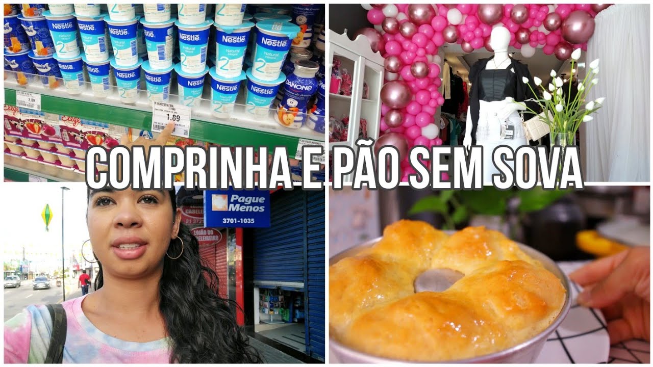 Mini compras no mercado comigo, pãozinho FÁCIL e SEM SOVA, vem passar um tempinho comigo!!