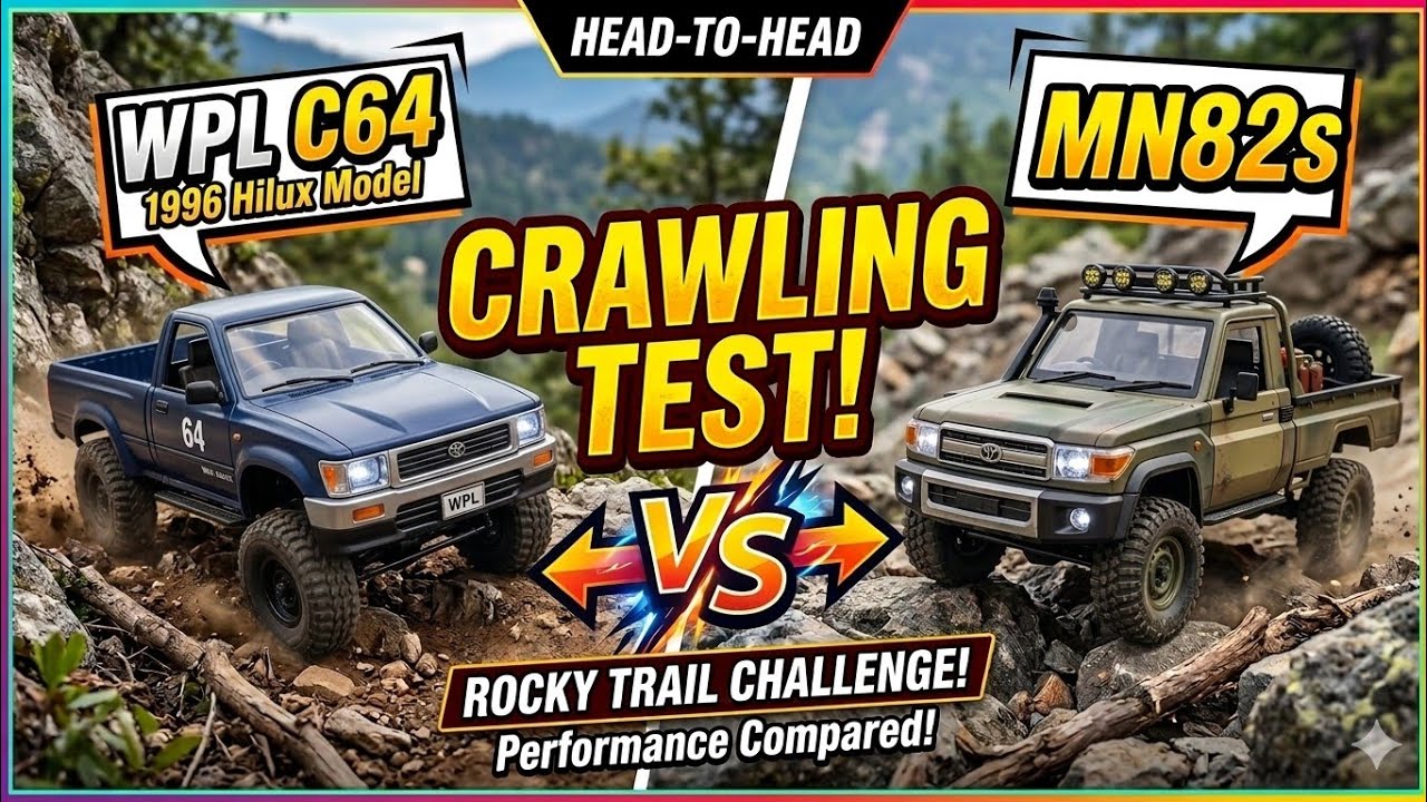 WPL C64-1 VS MN82s Which is Best Crawler? #rcoffoad #rctruck #rc4wd 