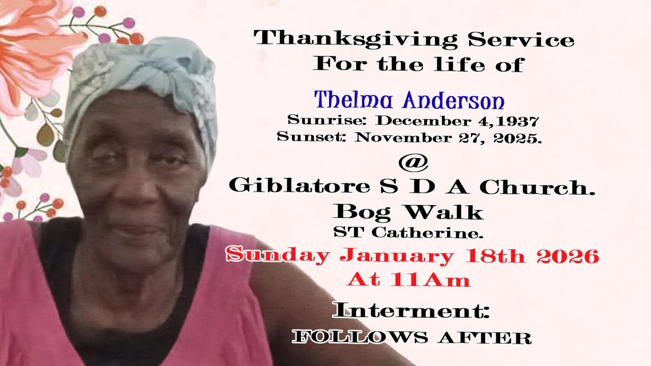 Thanksgiving Service For the life of Thelma Anderson
