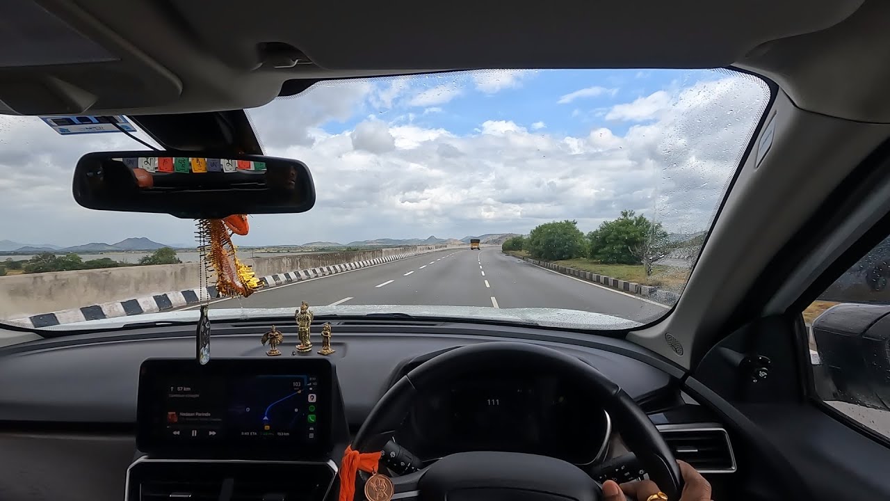 Serene Hyderabad to Bangalore Road Trip | Calm music | NH44 | Monsoon2025 | TATA Harrier | Drive POV