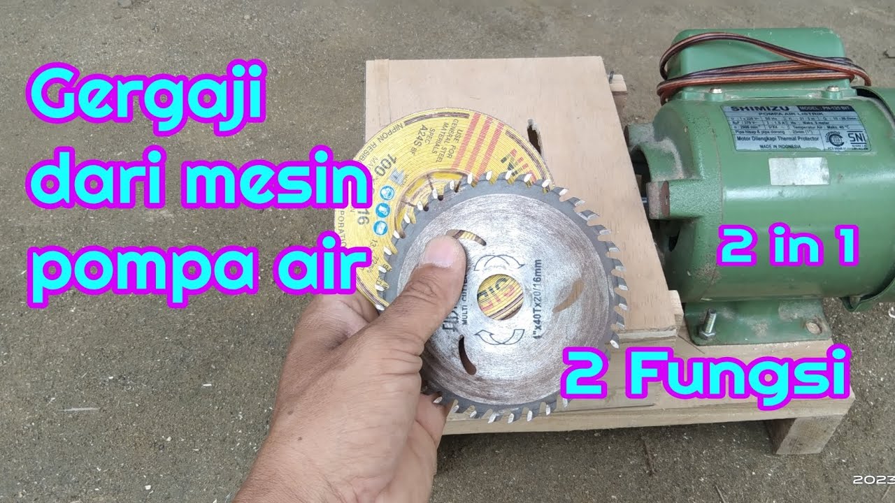 Gergaji dari mesin pompa air