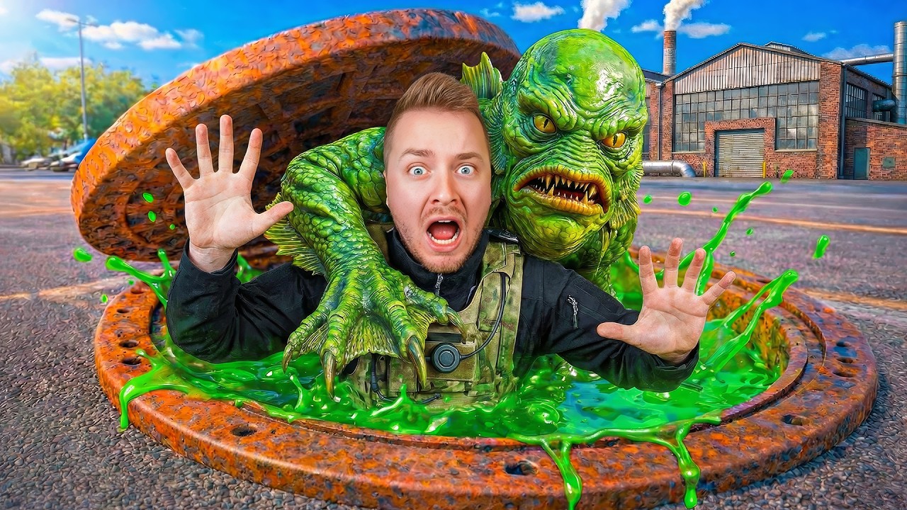 We Found The Pond Monster Living in The Sewer! Jess Was EATEN!