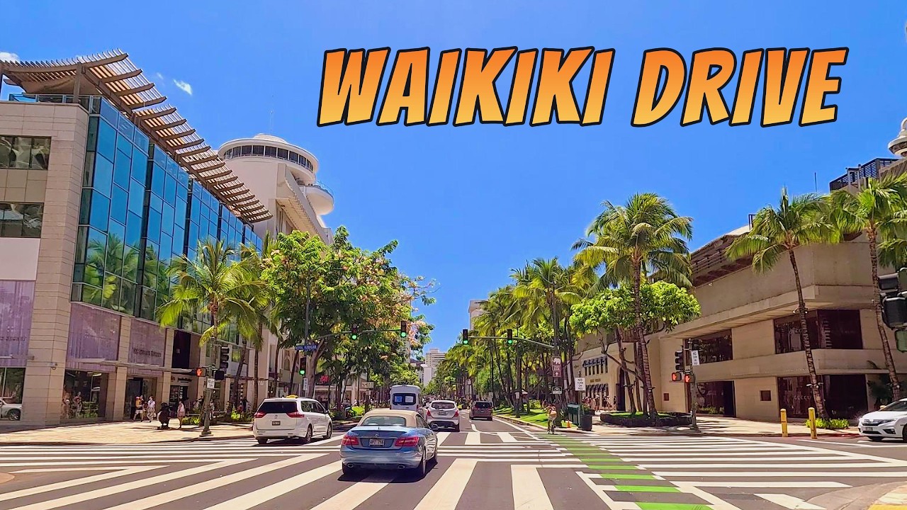 Driving Through Waikiki in 4K | Honolulu Hawaii Scenic Drive