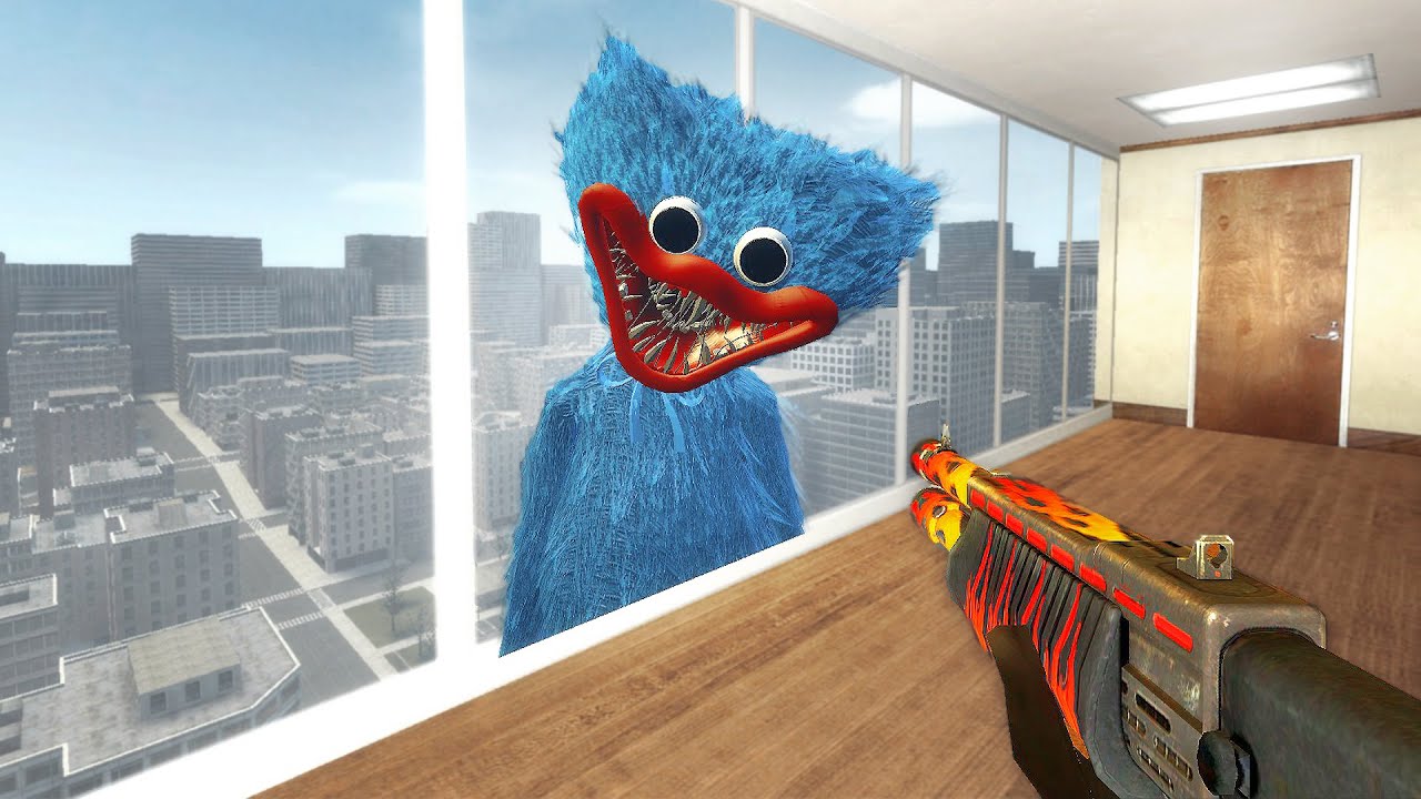 SCARY HUGGY WUGGY FROM POPPY PLAYTIME 3 KEEP THE CITY AT BAY #2 - GARRY`S MOD