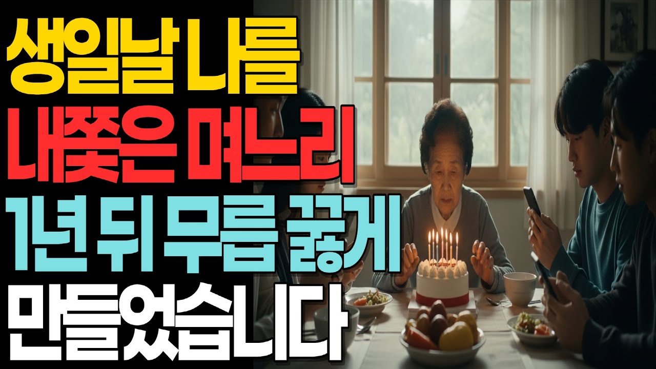 생일날 가족 앞에서 나를 내쫓은 큰며느리, 역으로 며느리를 복수했습니다l자존회복ㅣ복수와용서ㅣ힐링스토리ㅣ