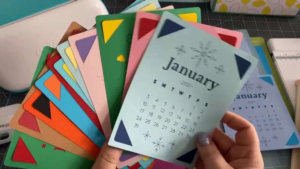 2021 Cricut Calendar made on the Cricut Joy