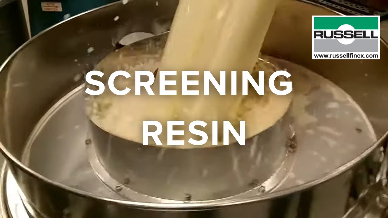 Screening resin using a vibratory screener - Finex® 22
