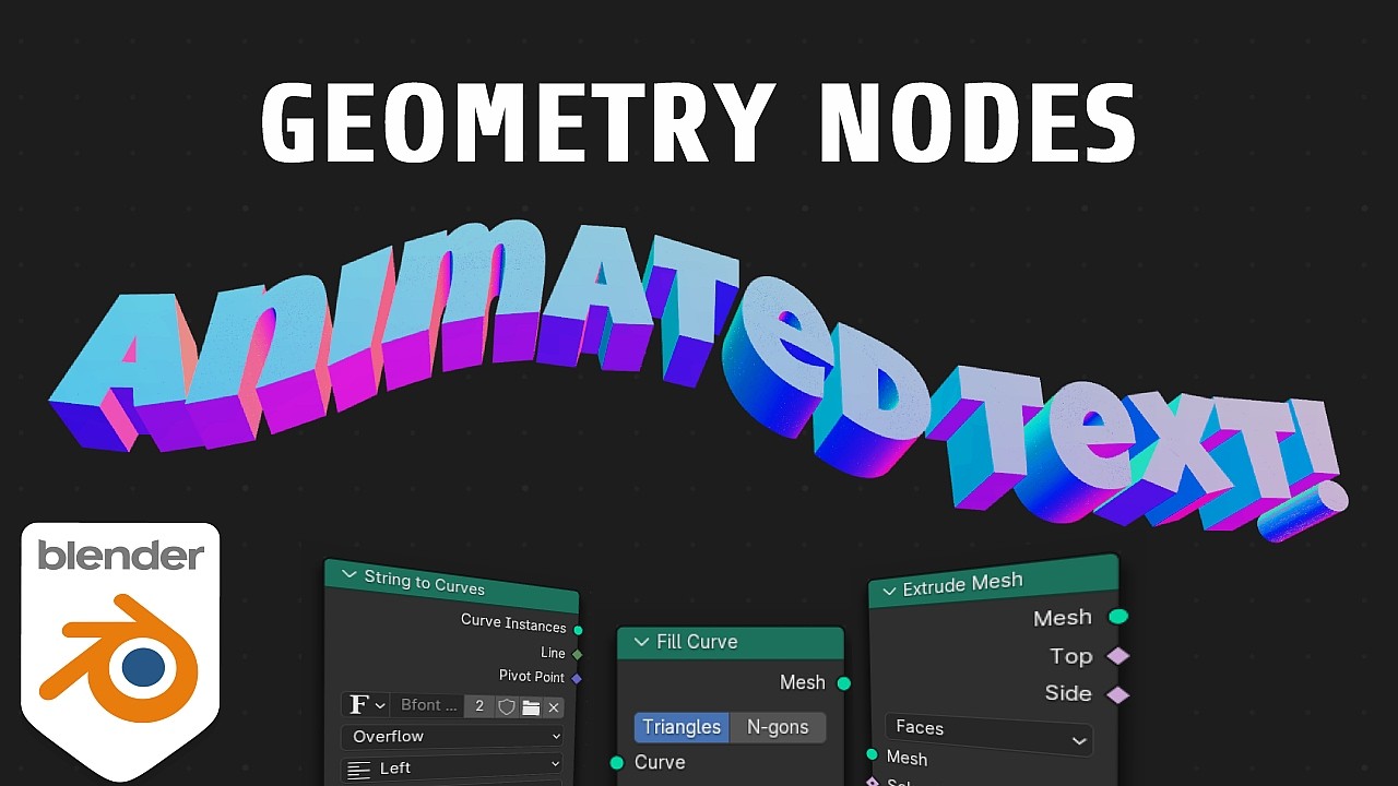 Make AWESOME Text Animations With Geometry Nodes - Blender Tutorial
