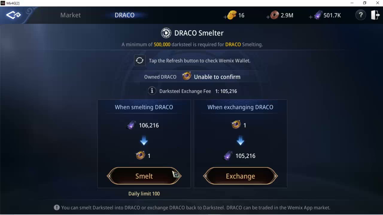 HOW TO CONVERT DARKSTEEL TO DRACO MIR4
