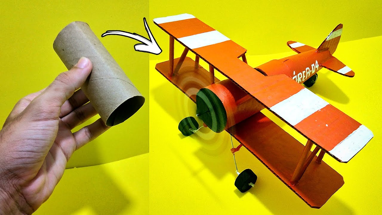 COMO FAZER um INCRÍVEL AVIÃO com ROLO de PAPEL!!!