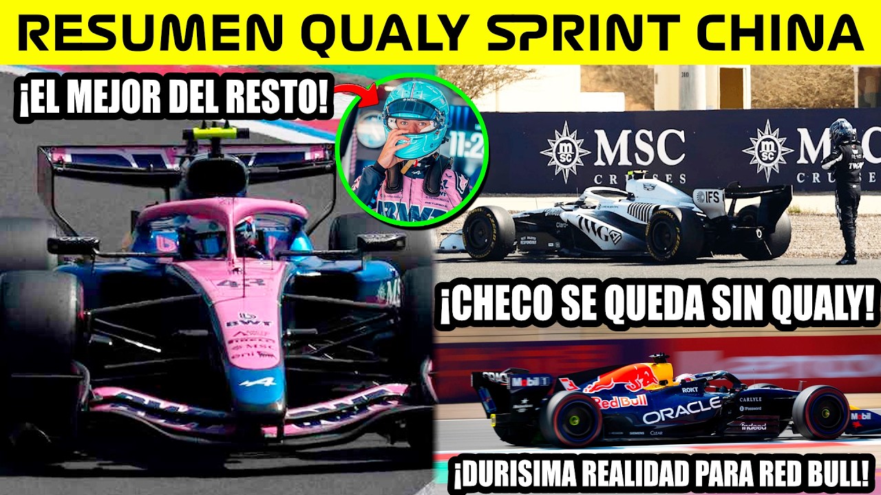 🚨COLAPINTO SUFRE en CHINA mientras GASLY BRILLA✨ RED BULL en PROBLEMAS❌ CHECO se QUEDA SIN QUALY💥