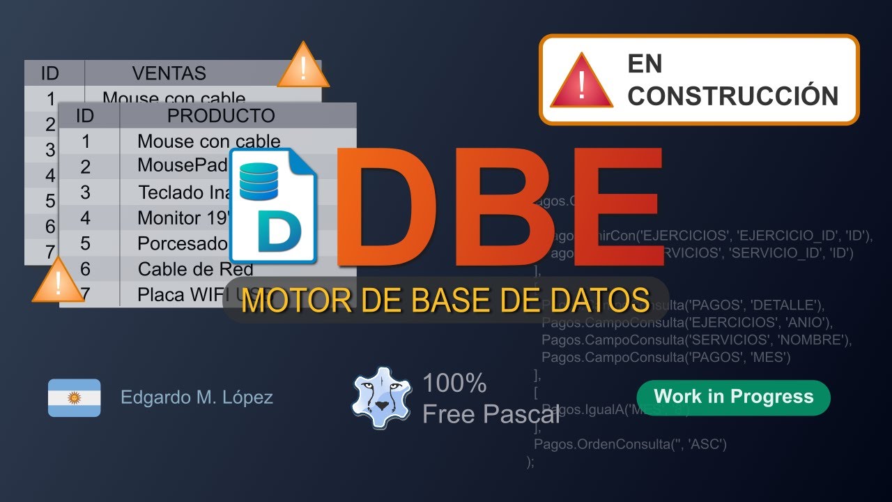 Представляем DBE: встроенную и зашифрованную базу данных, полностью написанную на Free Pascal.