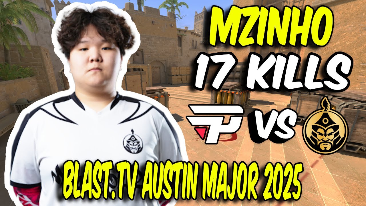 The MongolZ mzinho (17/11) vs paiN (Mirage) BLAST.tv Austin Major 2025 Semi-final | CS2 POV