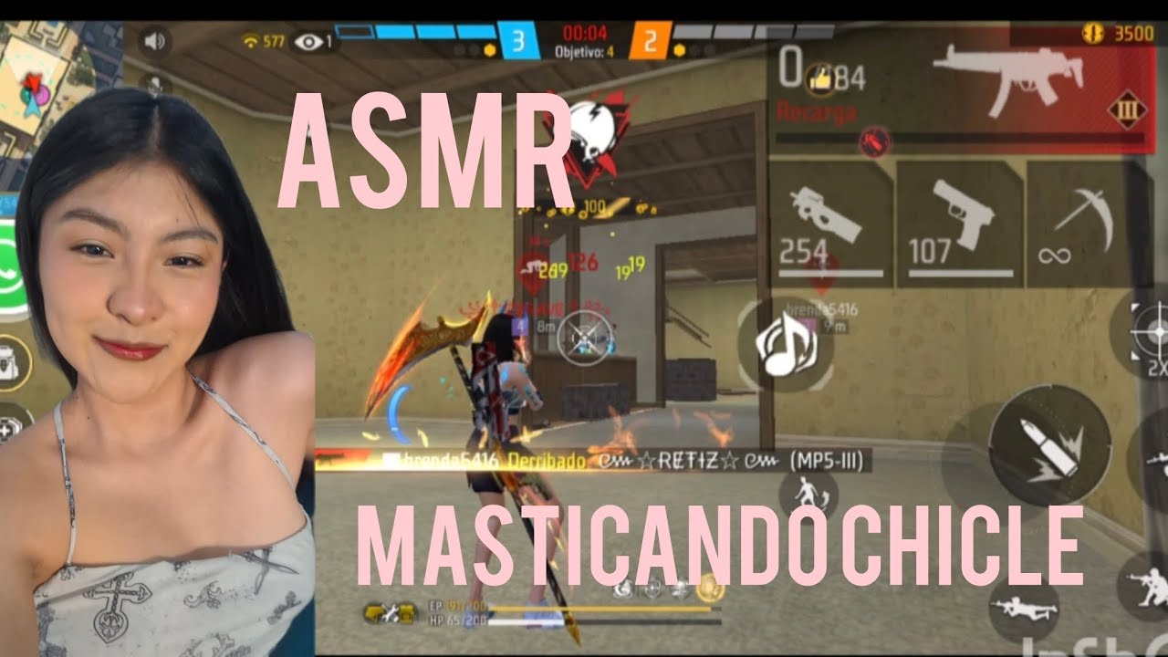 ASMR Masticando chicle | Jugando free fire