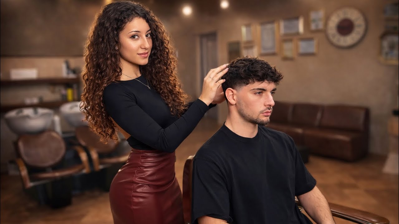 ASMR 💈IRIS BARBER LADY “ANGEL”