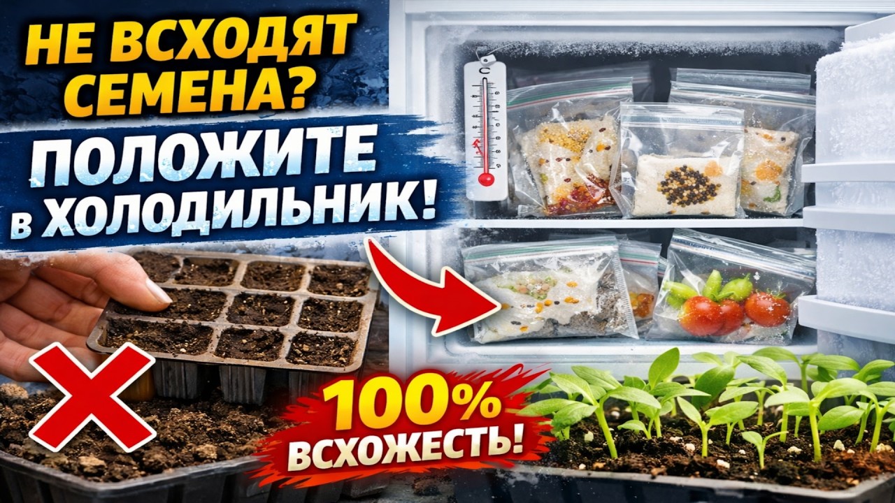НЕ ВСХОДЯТ СЕМЕНА? Положите их в ХОЛОДИЛЬНИК! Секрет 100% всхожести для «тугодумов»