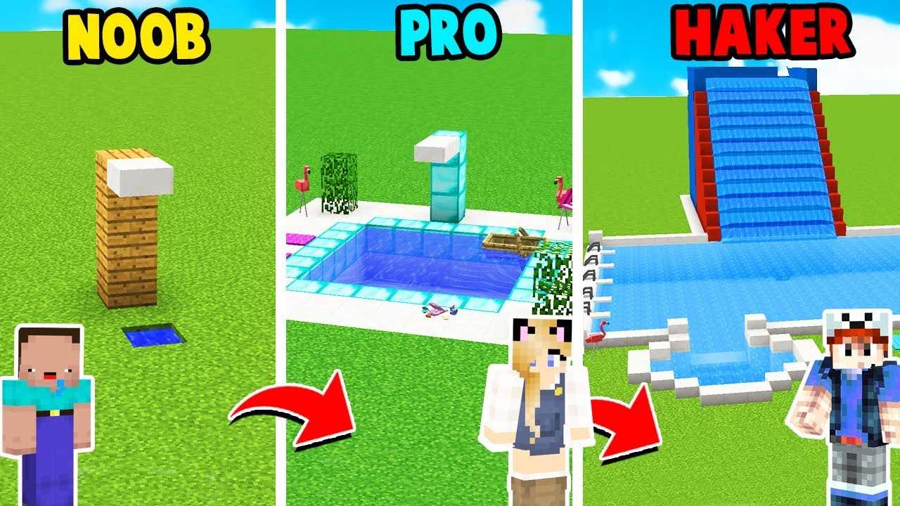 MINECRAFT - BASEN CHALLENGE | NOOB vs PRO vs HAKER | Vito vs Bella
