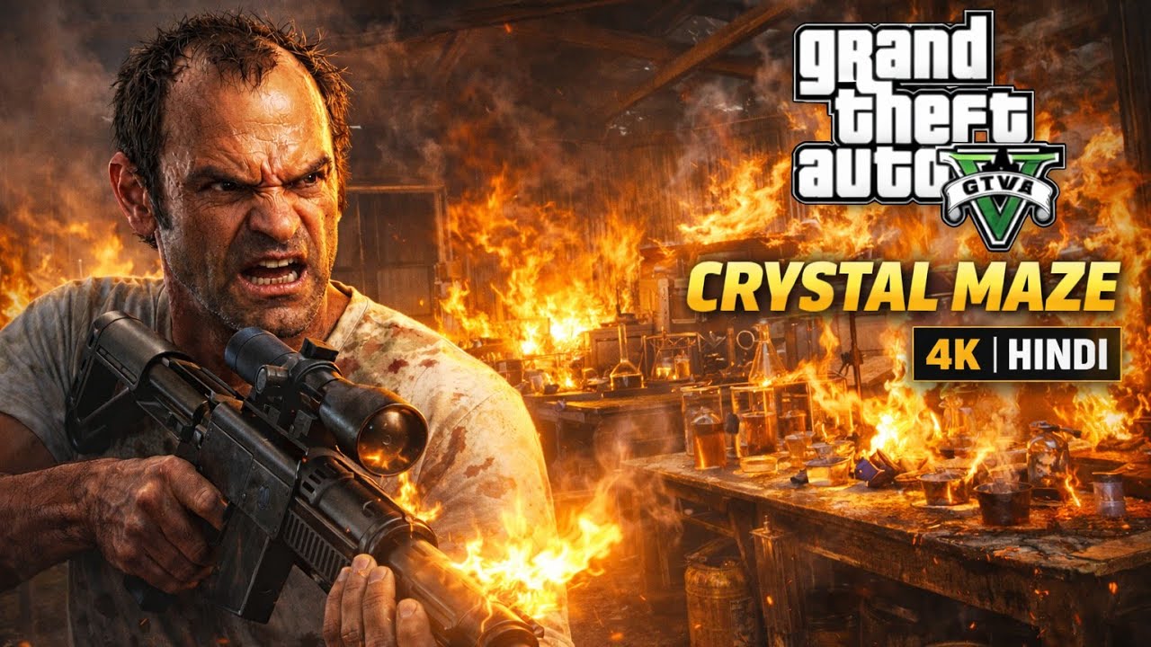 GTA 5 | Crystal Maze 🔥😈 | Main Mission | Trevor Burns Meth Lab | PS5 4K Gameplay Hindi