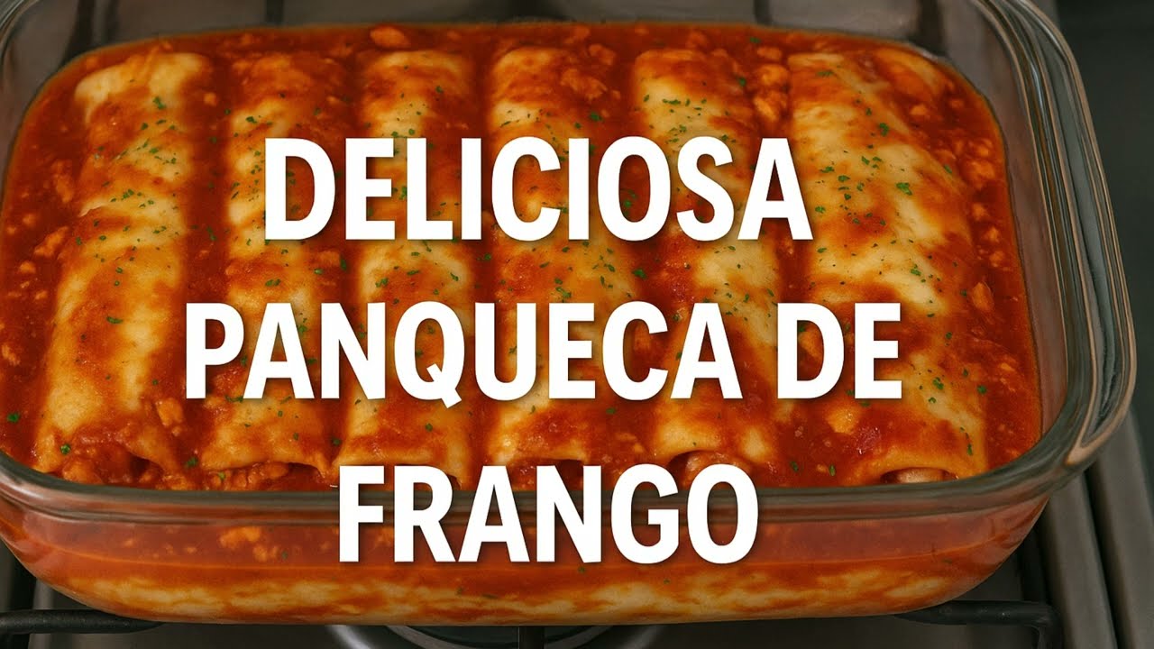 PANQUECA DE FRANGO CREMOSA COM MOLHO E QUEIJO
