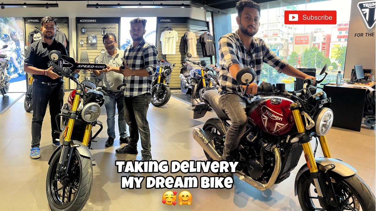 Taking Delivery Of My Dream Bike 🥰 | Last Moto Vlog with ￼Blacky 😌 #dreambike #deliverybike #triumph