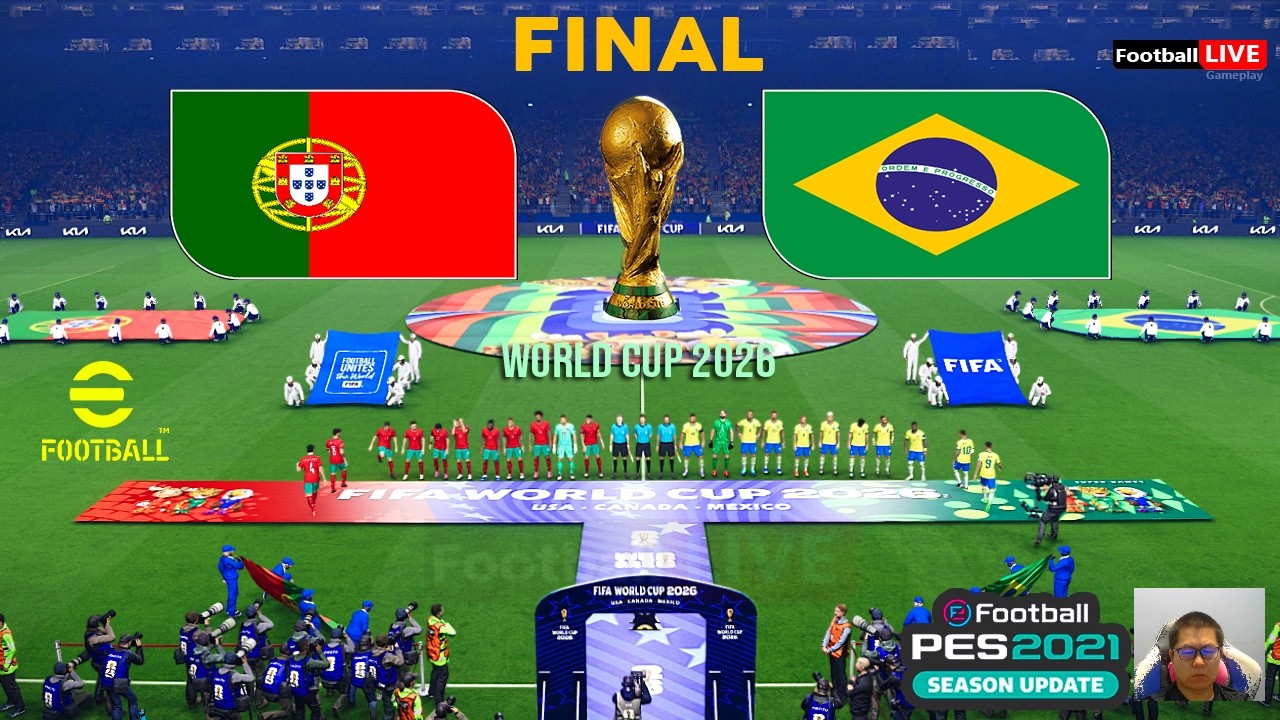 Portugal vs Brazil - Final World Cup 2026 | Full Match All Goals Penalty | eFootball PES Simulation
