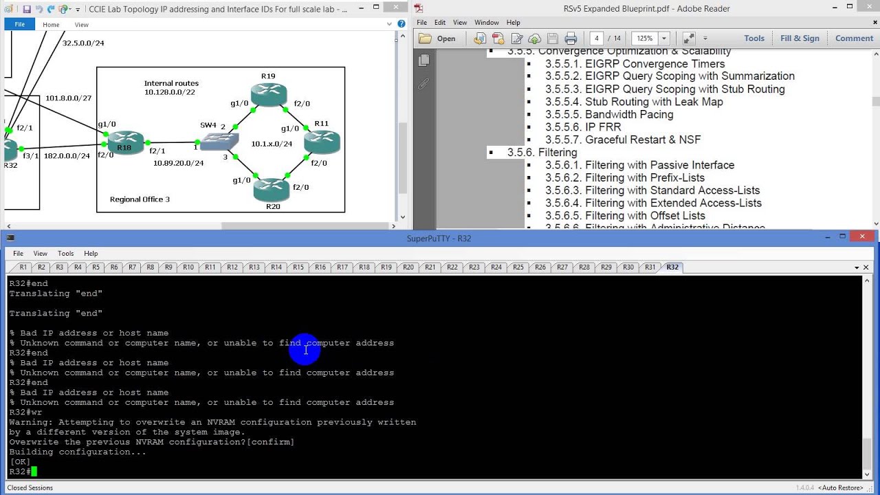 CCIE Labs   EIGRP timers, BFD, BW pacing, IP FRR, NSF and graceful restart, query scoping with summa