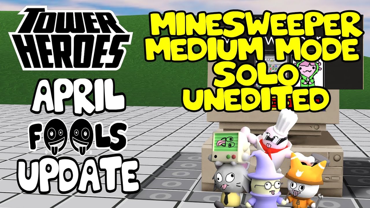 How to SOLO MINESWEEPER MEDIUM Mode Challenge in Roblox Tower Hereos UNDEDITED