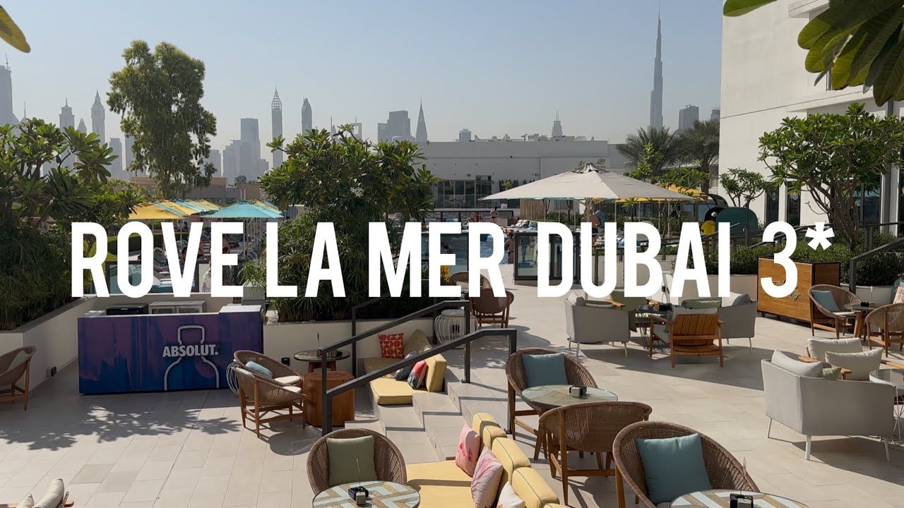 Rove La mer Dubai - amazing 3* hotel review in 4k