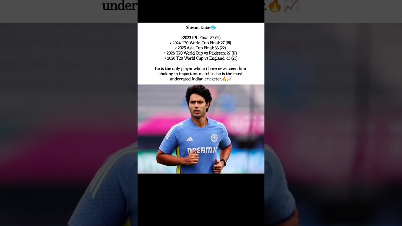 He is the only player whom i have never seen him choking in important matches🔥|#shivamdubey #t20wc