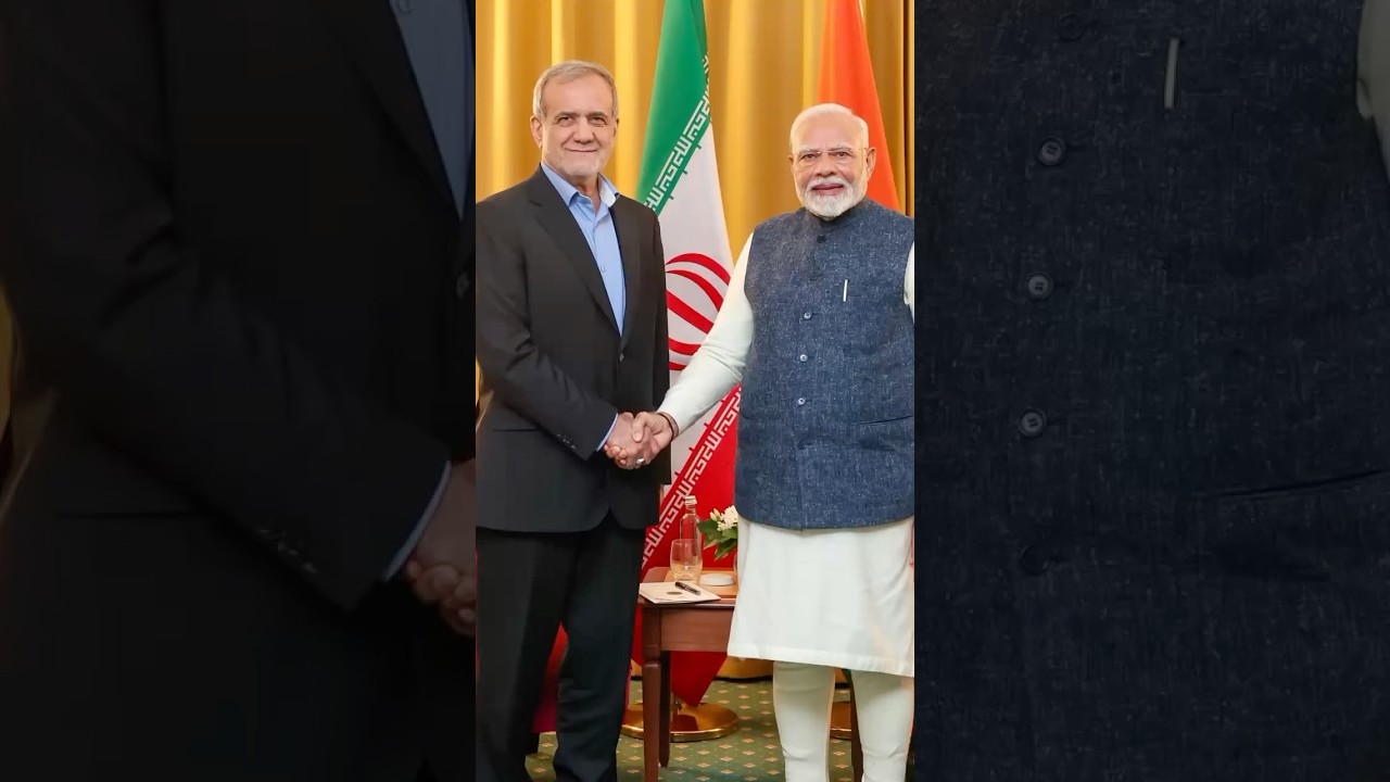PM Modi meets President Masoud Pezeshkian of Iran in Kazan, Russia | #shorts