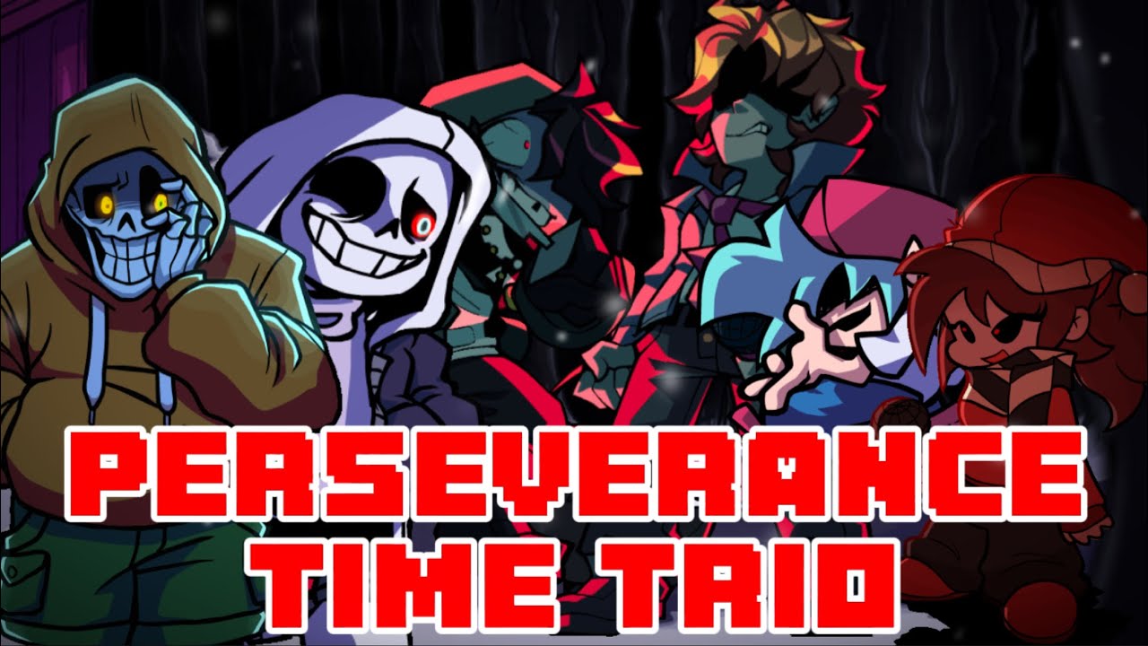 FNF Perseverance V2 but Dust Sans, Dustswap Papyrus, Dustshift Chara, BF, GF & Senpai sing it