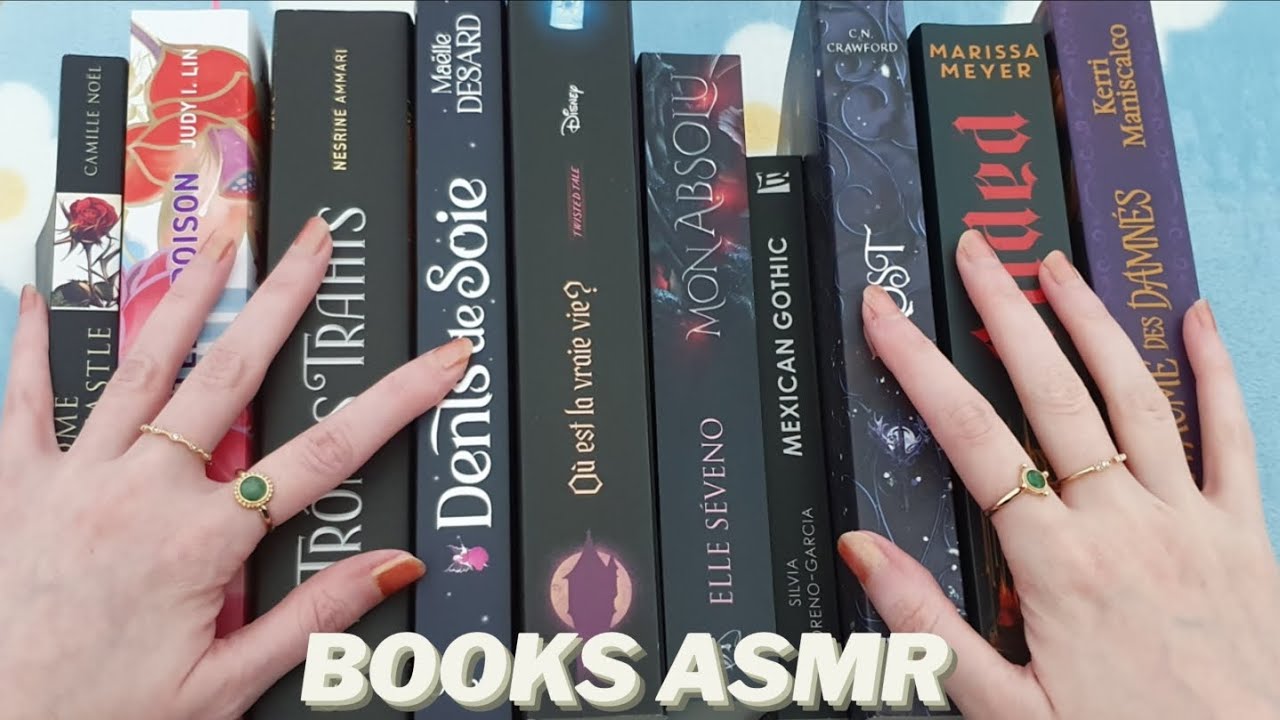 ASMR | Tracing & Tapping on Books (10 livres lus en Avril 🤩)
