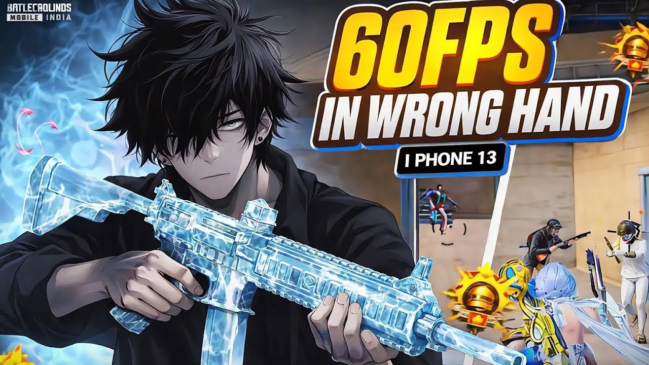 60 FPS IN WRONG HAND | I PHONE 13 🔱 | BGMI | PUBG MOBILE 