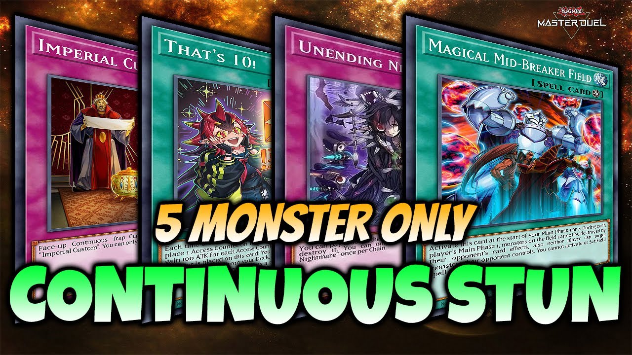 Negate The Field ❌ Stun Meta Decks with 5 Monster Only - Continuous Trap Deck [Master Duel]