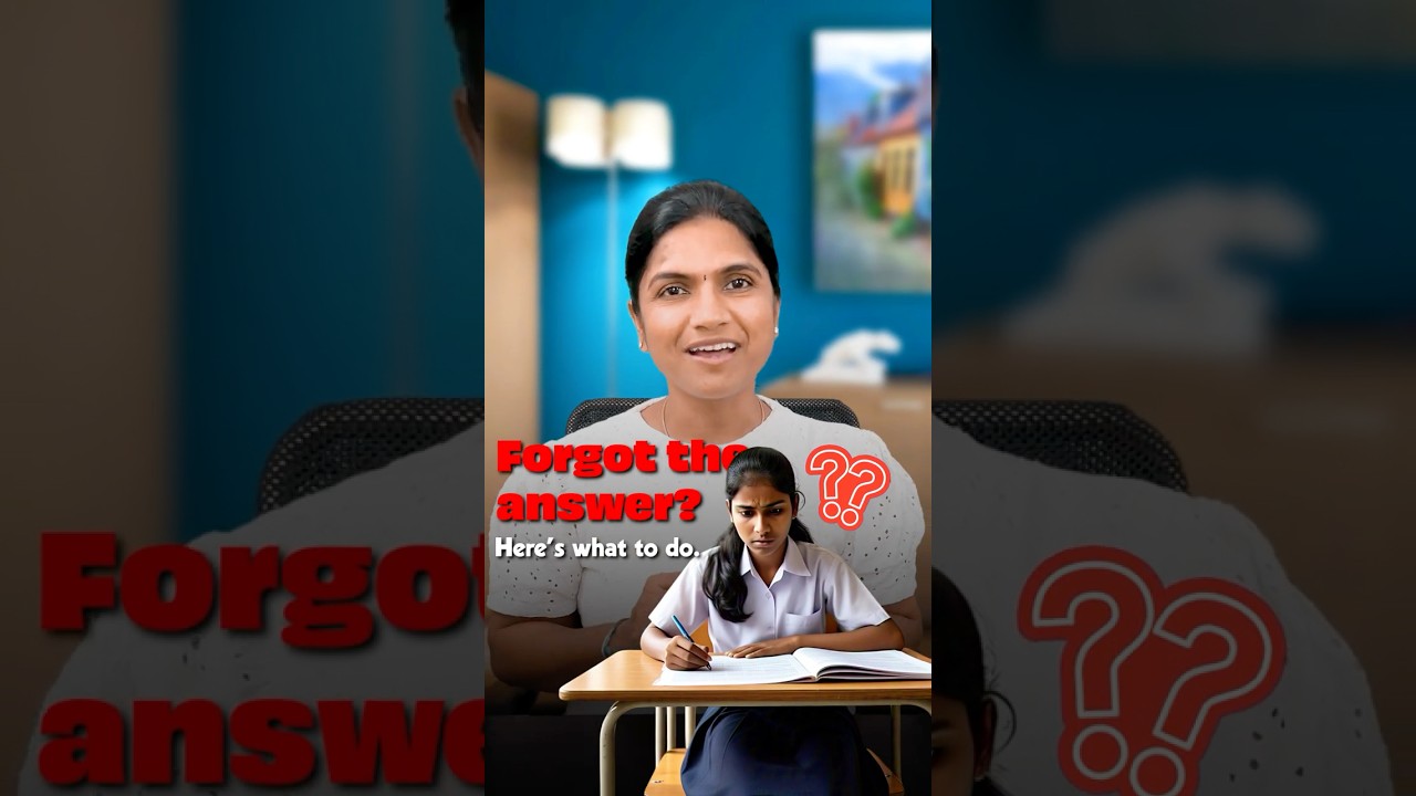 Forgot the answer in exam hall? Do this || Meera || Tamil