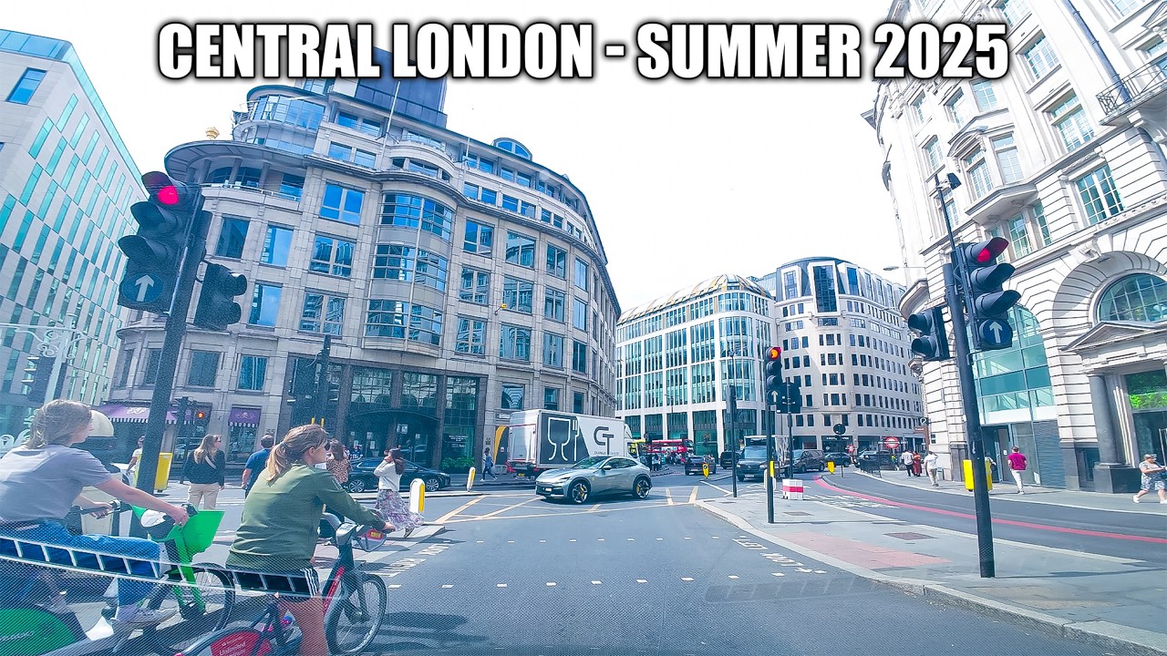 Driving Around Central London (Summer 2025) - Heavy Traffic