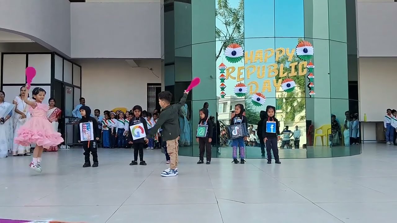 The School Drama On Republic Day -Avoid Mobile Use