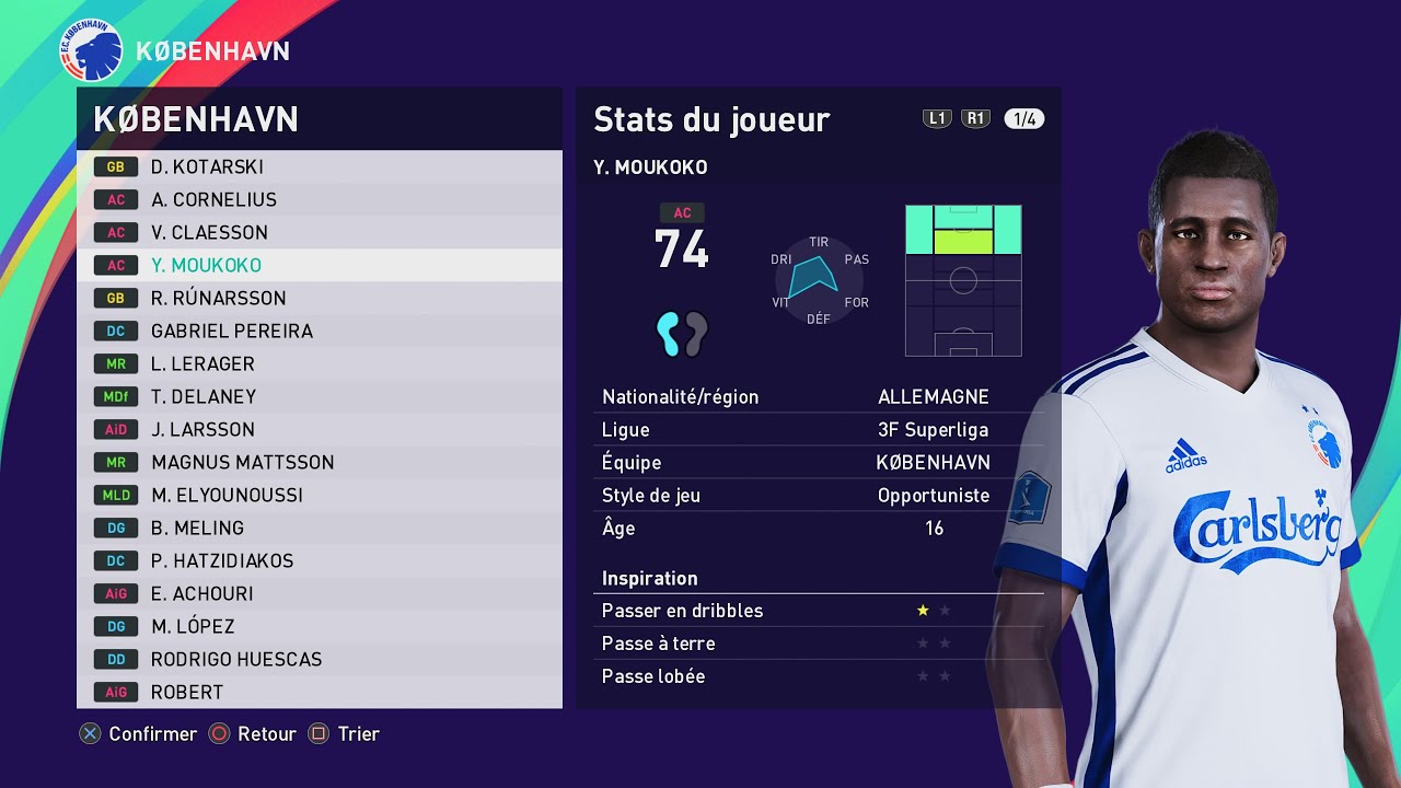 [PES 2021] KØBENHAVN players - season 2025/2026