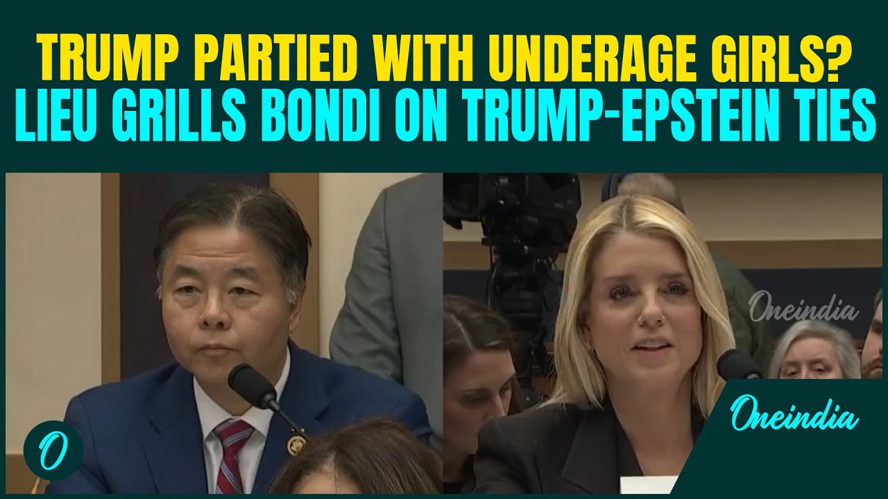 ‘Did Trump R*P* Underage Girls?’: Rep Lieu GRILLS Bondi Over Trump–Epstein Parties| Bondi FIRES BACK