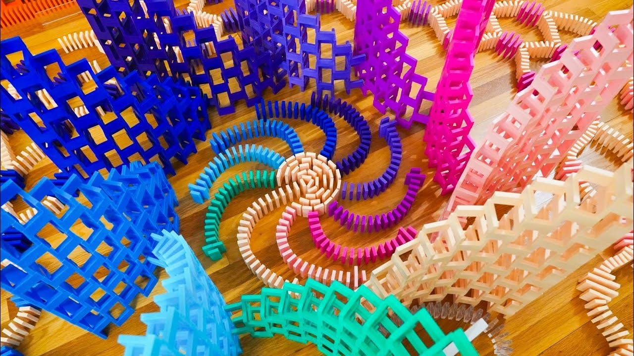 24 Hours of Satisfying Dominoes Falling (No Music)