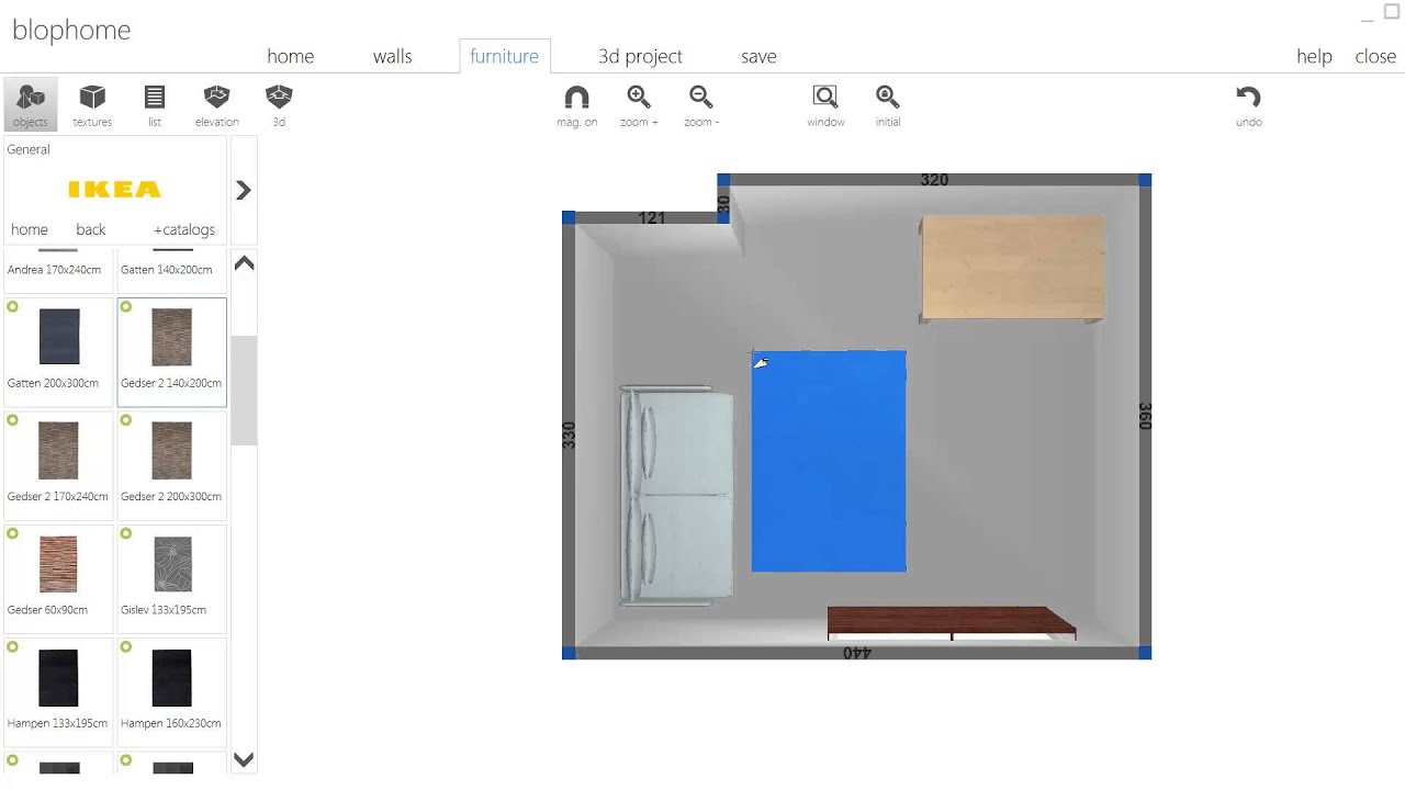 Draw living room, blophome