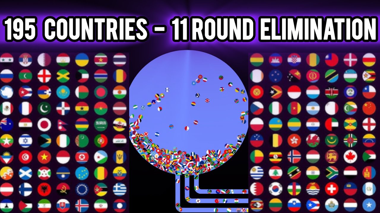 195 Countries - 11 Round Ultimate Elimination | WORLD MARBLE RACE