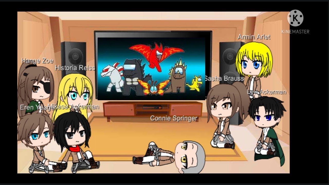 Aot react to Among Kaiju  Dinomania