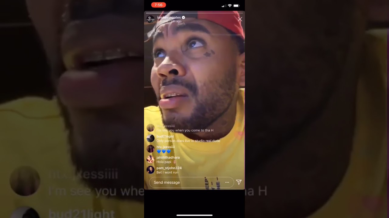 Kevin gates in studio on instagram Live .. Pt 1